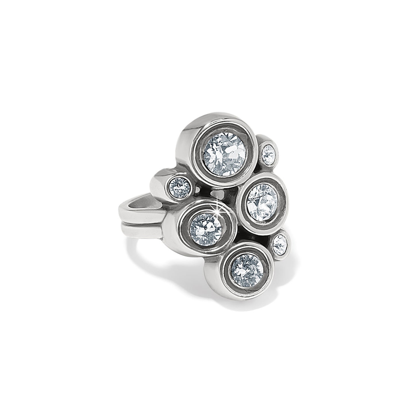 Brighton Constella Cluster Ring-Silver/Clear