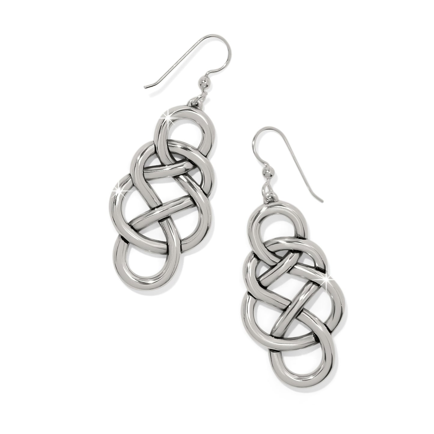 Brighton Interlok Braid Drop French Wire-Silver