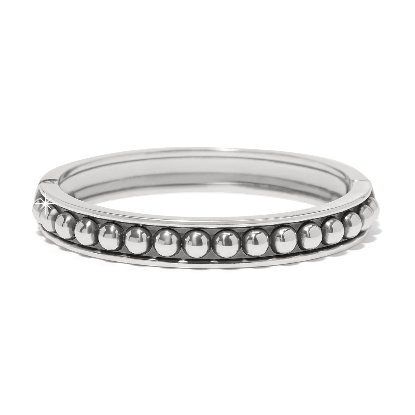 Brighton Pretty Tough Stud HInged Bangle-Silver