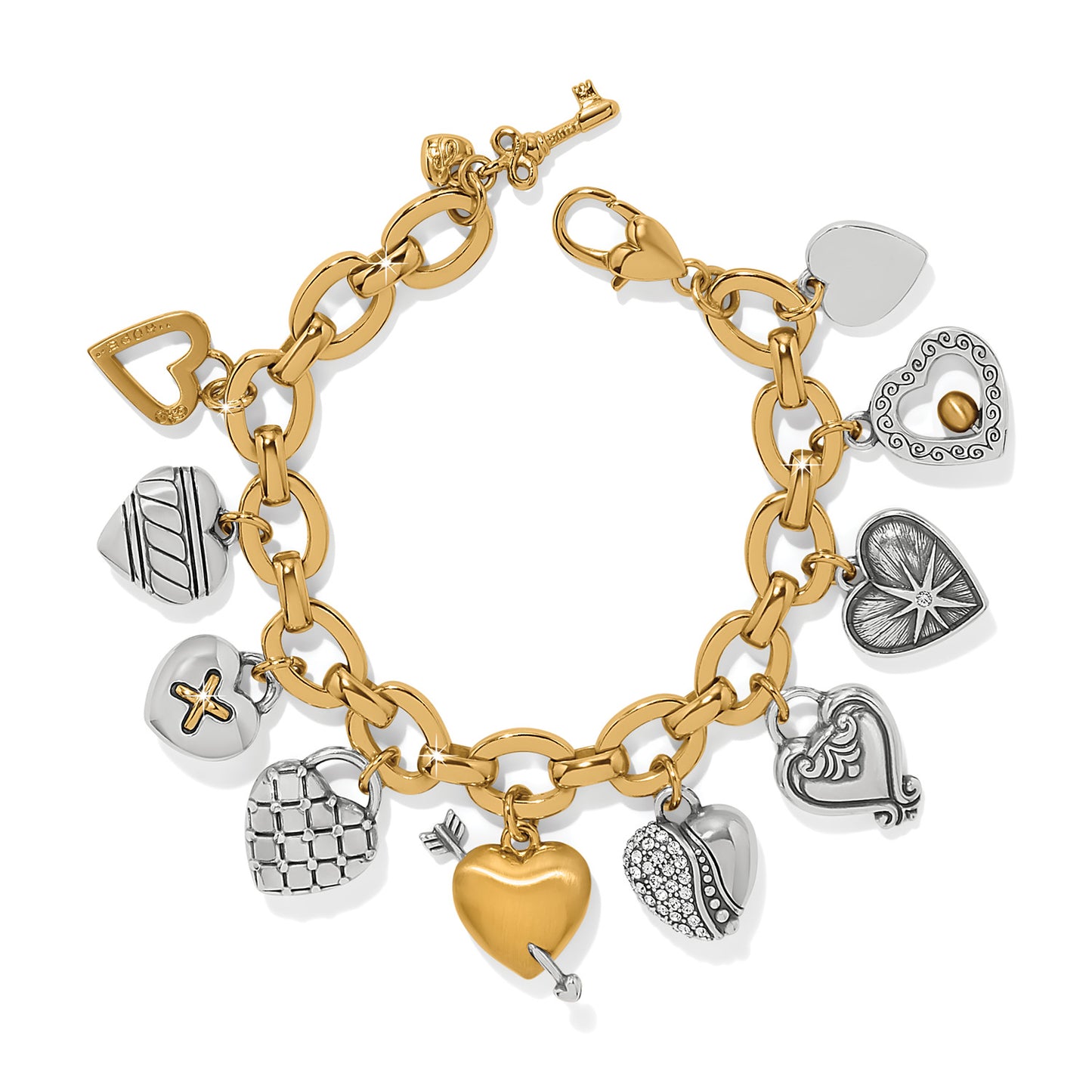 Brighton One Heart Large Charm Bracelet