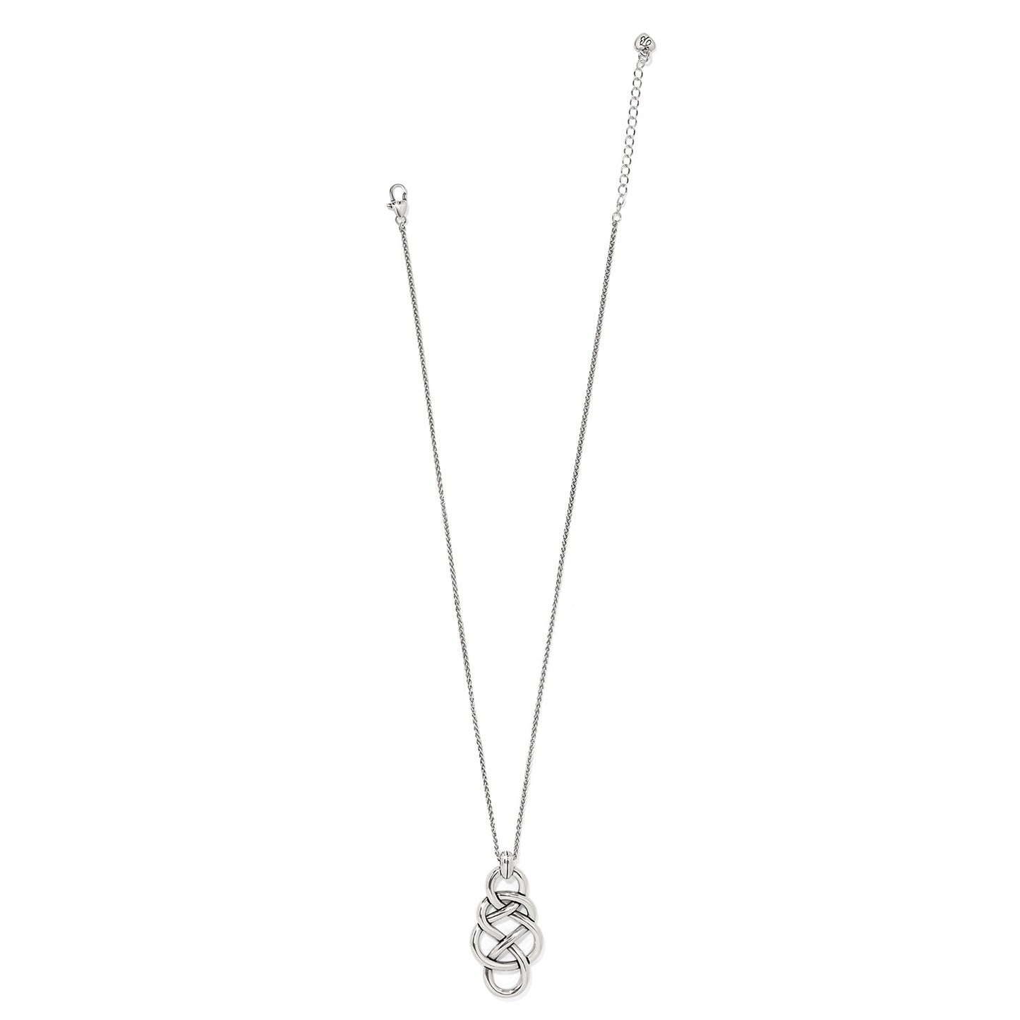 Brighton Interlok Braid Pendant Necklace-Silver