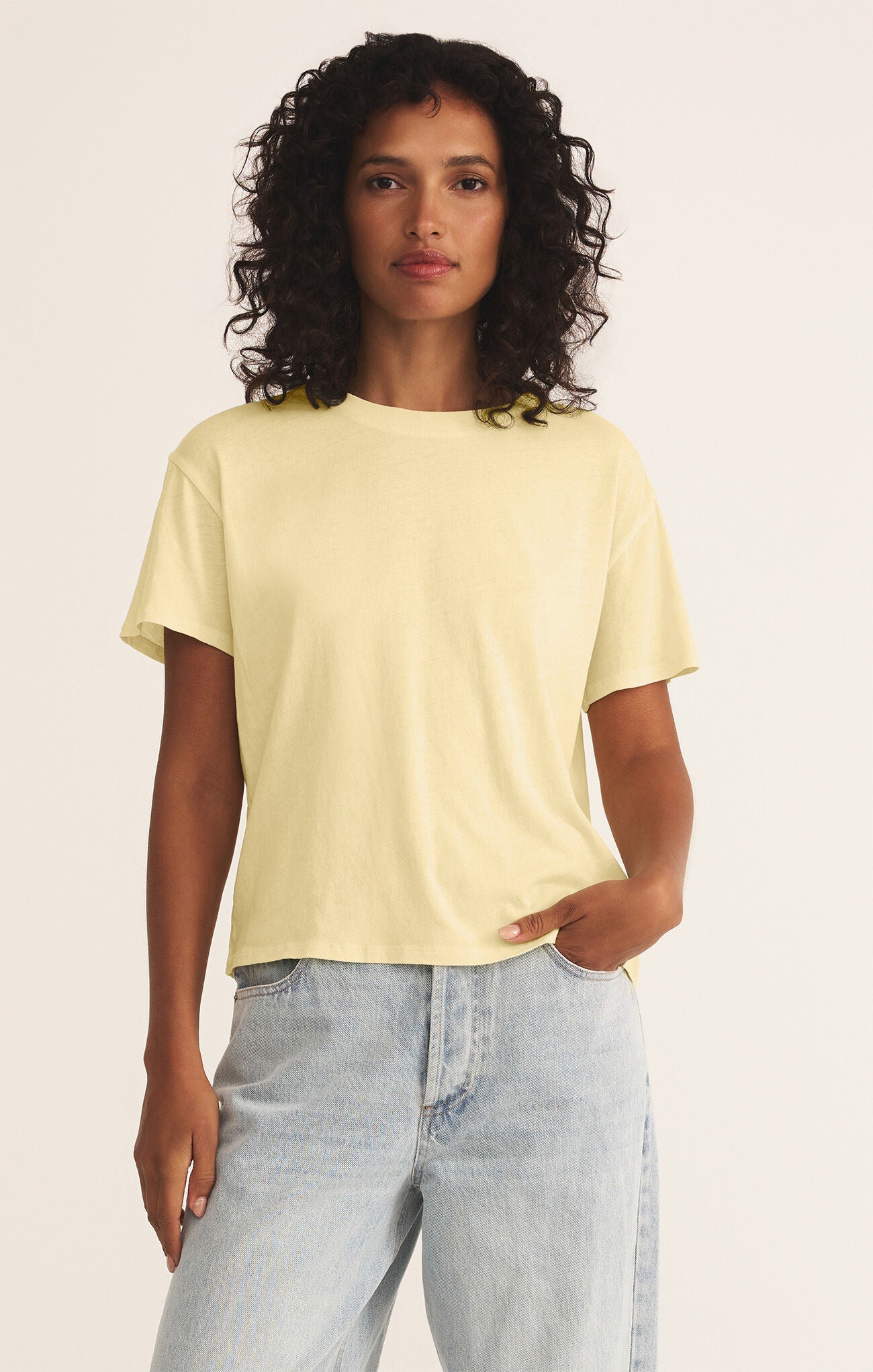 Z Supply Go To Tee-Mellow Yellow