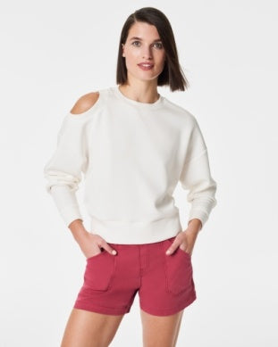 Spanx AirEssentials Cold Shoulder Top-Powder