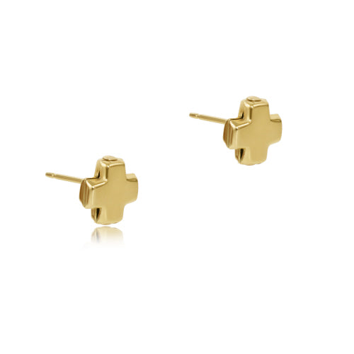 Enewton Signature Cross Gold Stud- Gold