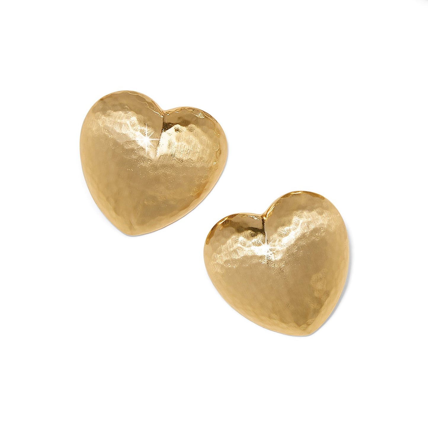 Brighton Trianon Heart Small Post Earrings-Gold