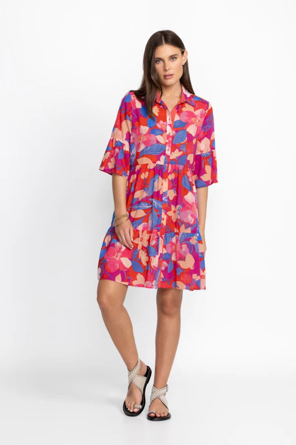 Johnny Was Giverney Gardens Ruffle Sleeve Dress