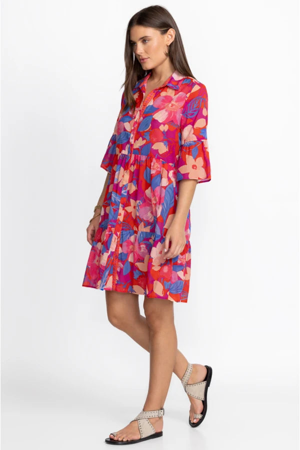 Johnny Was Giverney Gardens Ruffle Sleeve Dress