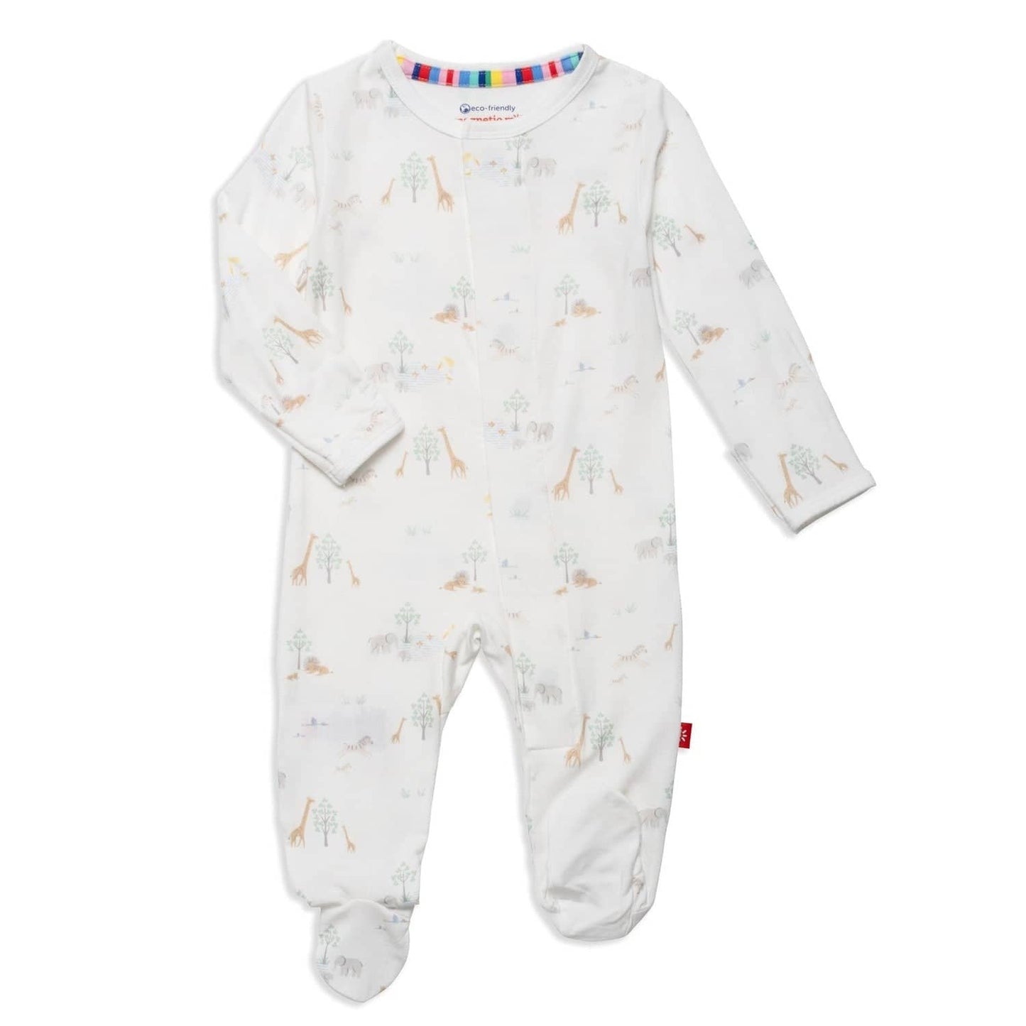 Magnetic Me "Serene Safari" Footie-White