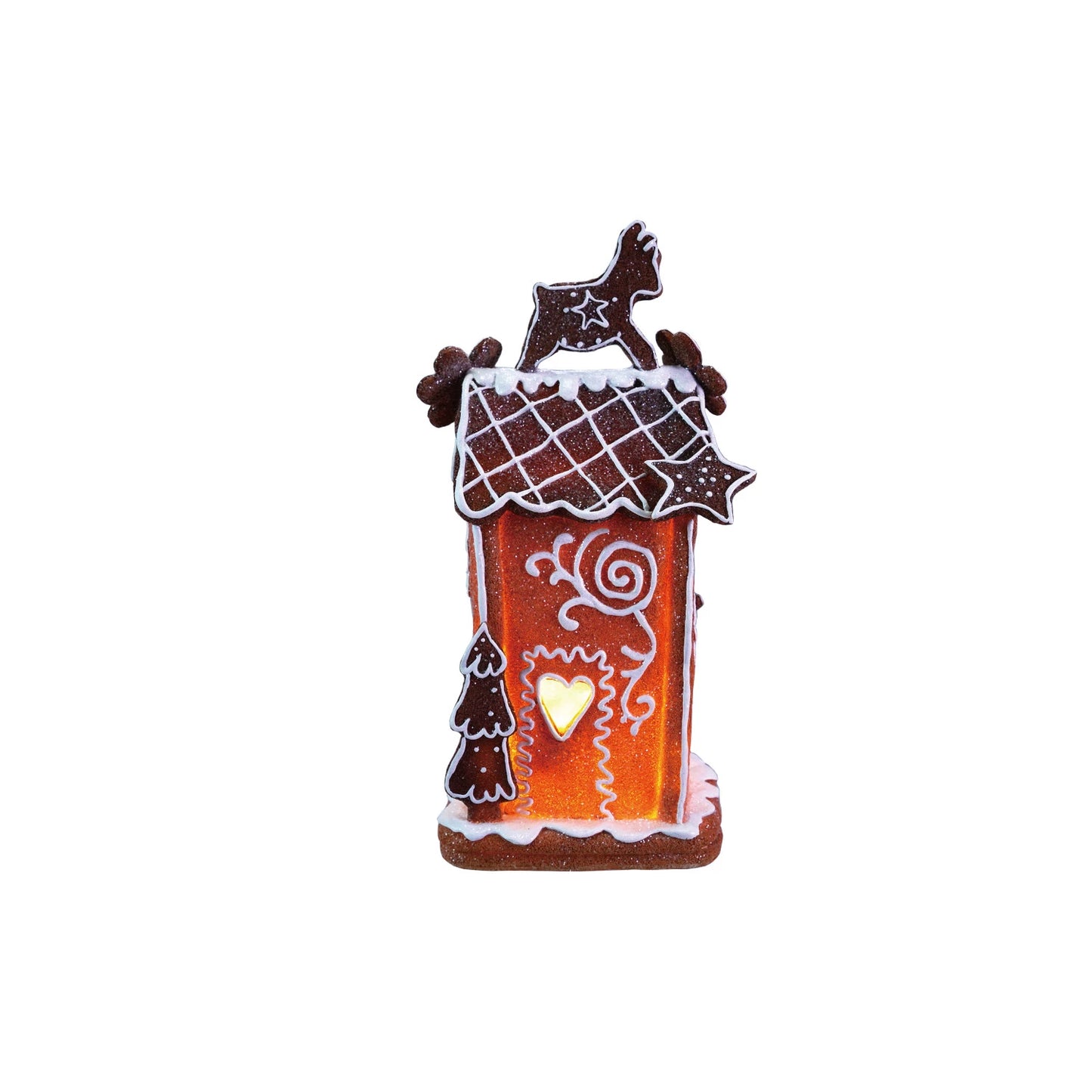 Resin Gingerbread House with LED Lights