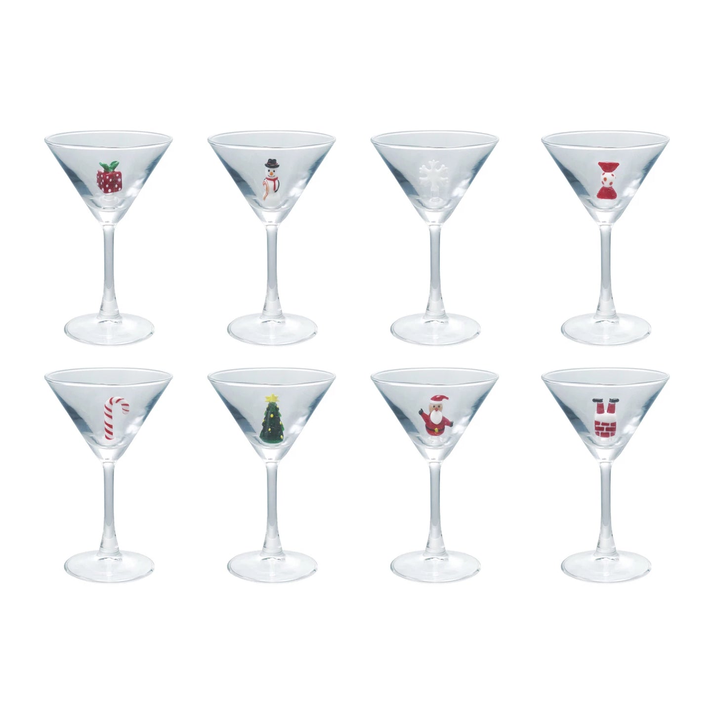 Martini Glass with hand blown figure