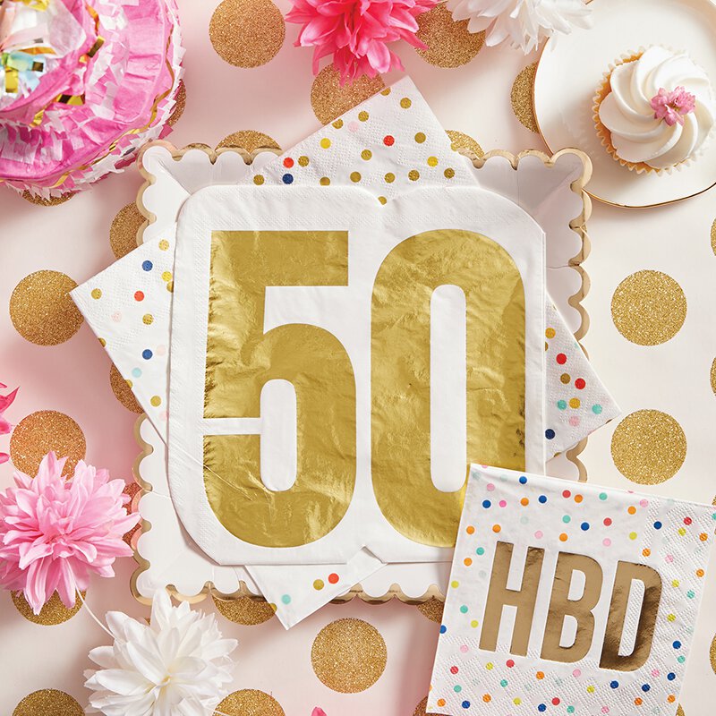 Jumbo "50" Milestone Napkins