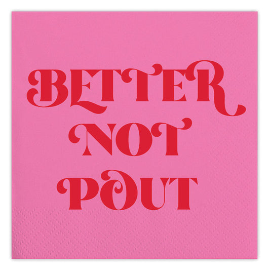 Slant Collection "Better Not Pout" Beverage Napkins