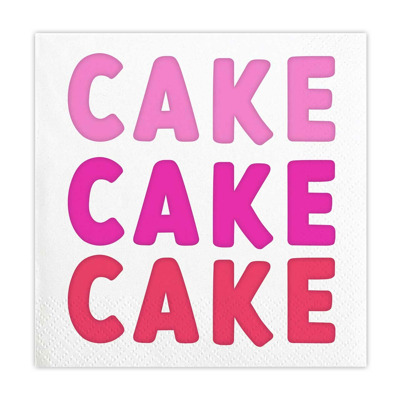 Slant “Cake Cake Cake” Beverage Napkin (20 Count)