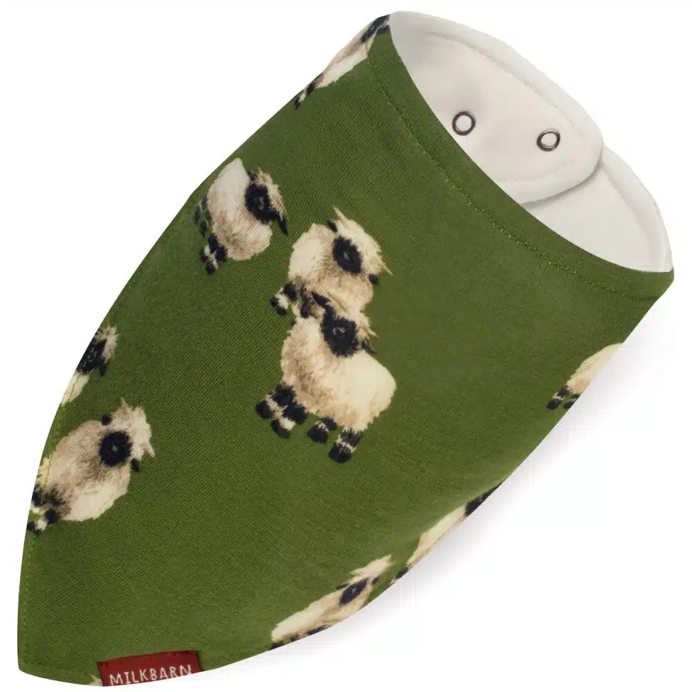 Milkbarn "Valais" Sheep Bamboo Three-Layer Kerchief Bib