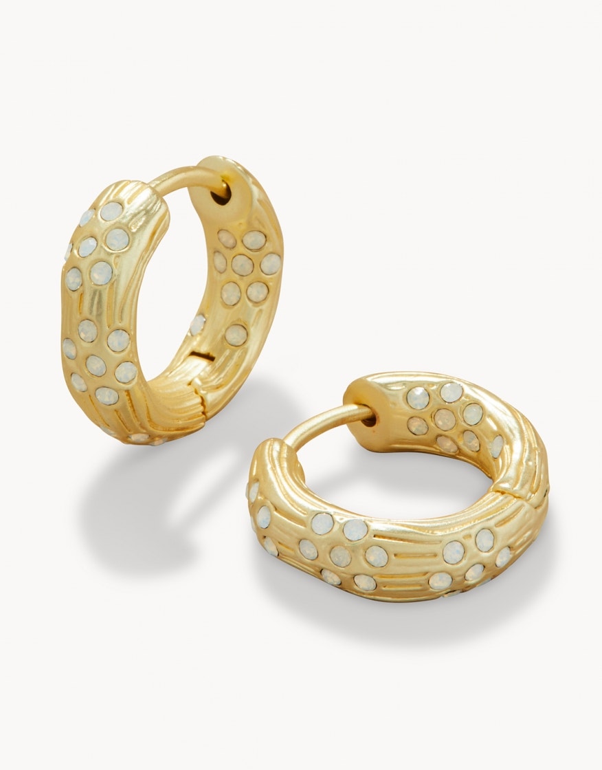 Spartina 449 Sand Bar Midi Hoops-White Opal