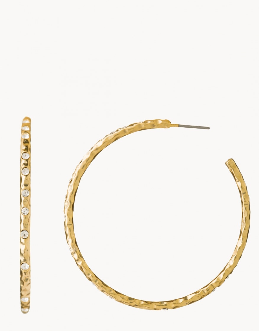 Spartina 449 Fizz Hoop Earrings-Crystal