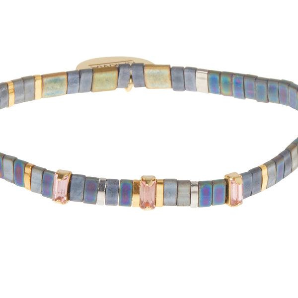 Scout Curated "Miyuki" Charm Bracelet- Oil Slick/Sparkle/Gold
