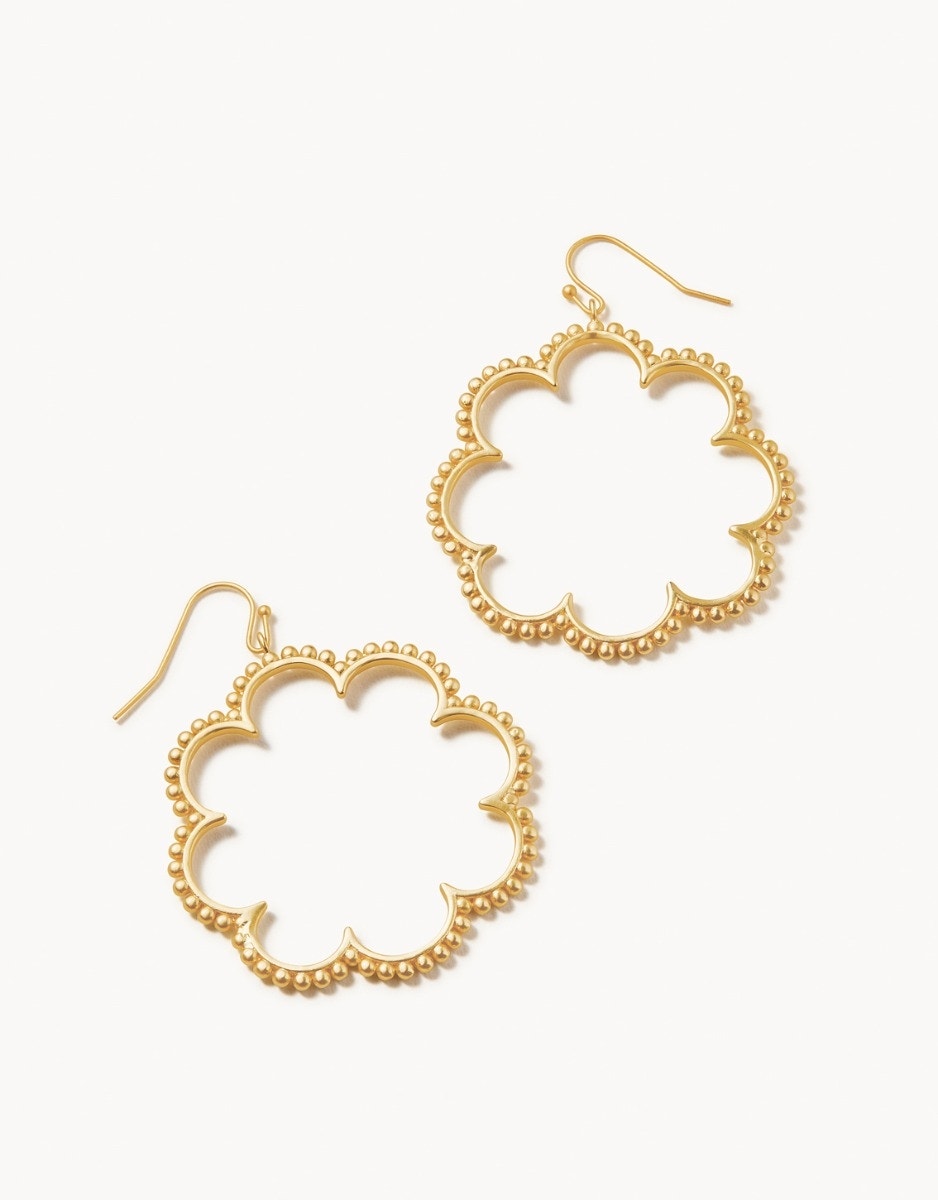 Spartina 449 Dotted Daisy Earrings-Gold