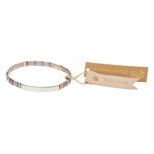 Scout Curated "Good Karma Miyuki Bracelet | Pure Magic - Dusk/Silver
