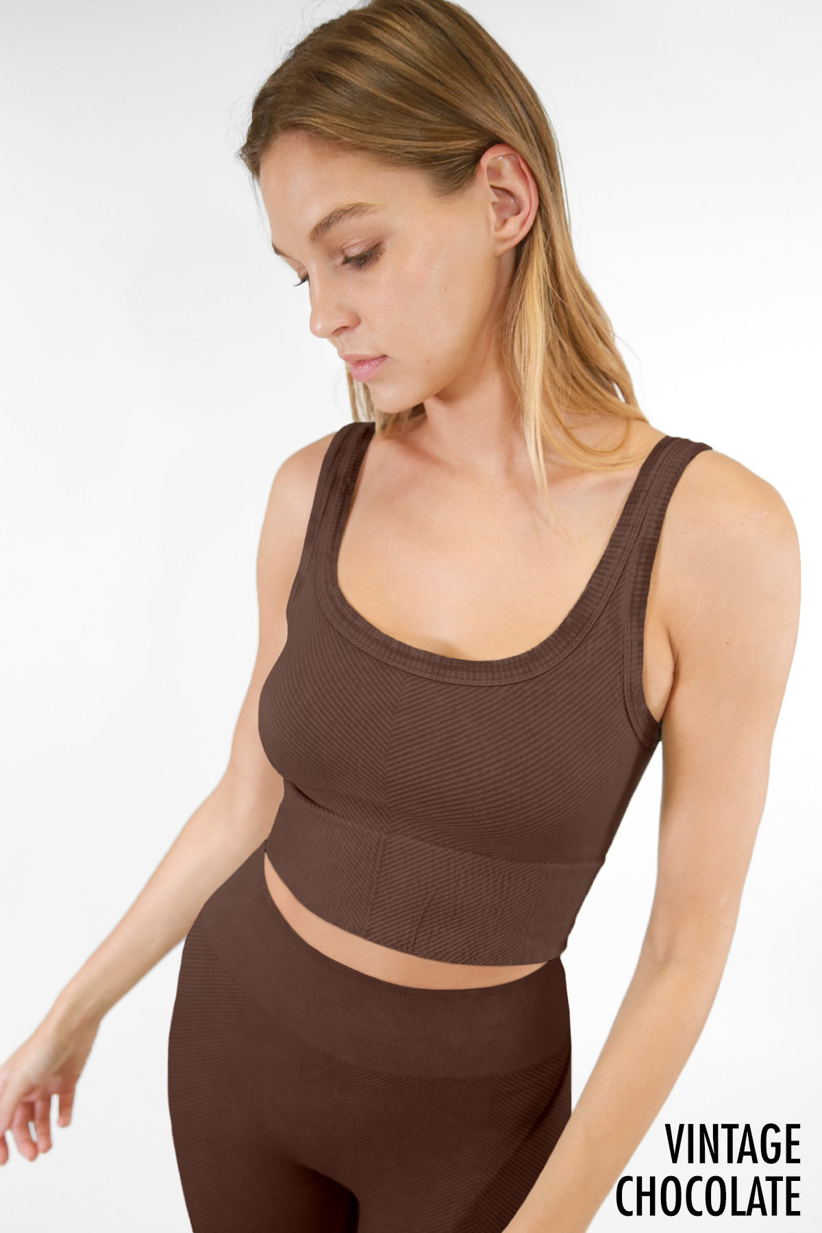 Niki Biki Vintage Chevron Crop Top