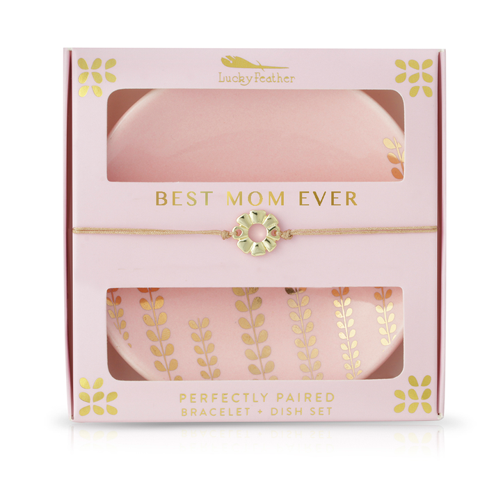 Lucky Feather Bracelet + Dish Set