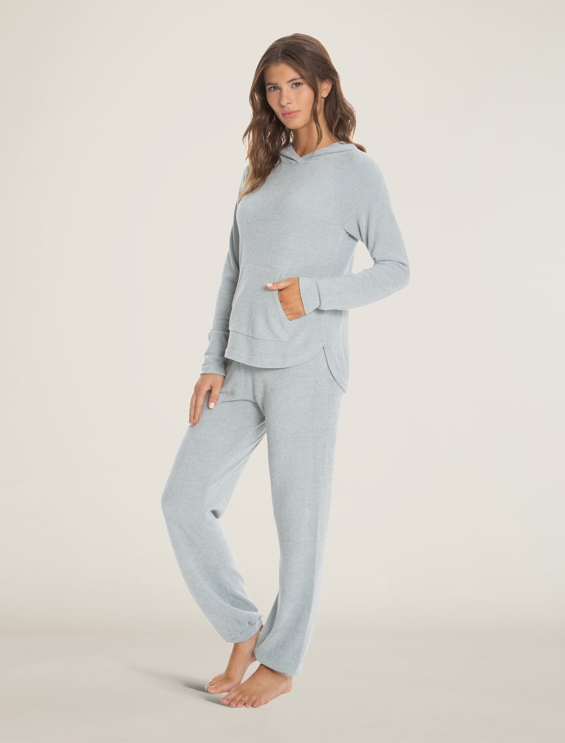 Barefoot Dreams CozyChic Ultra Lite® Pullover Hoodie-Blue Water