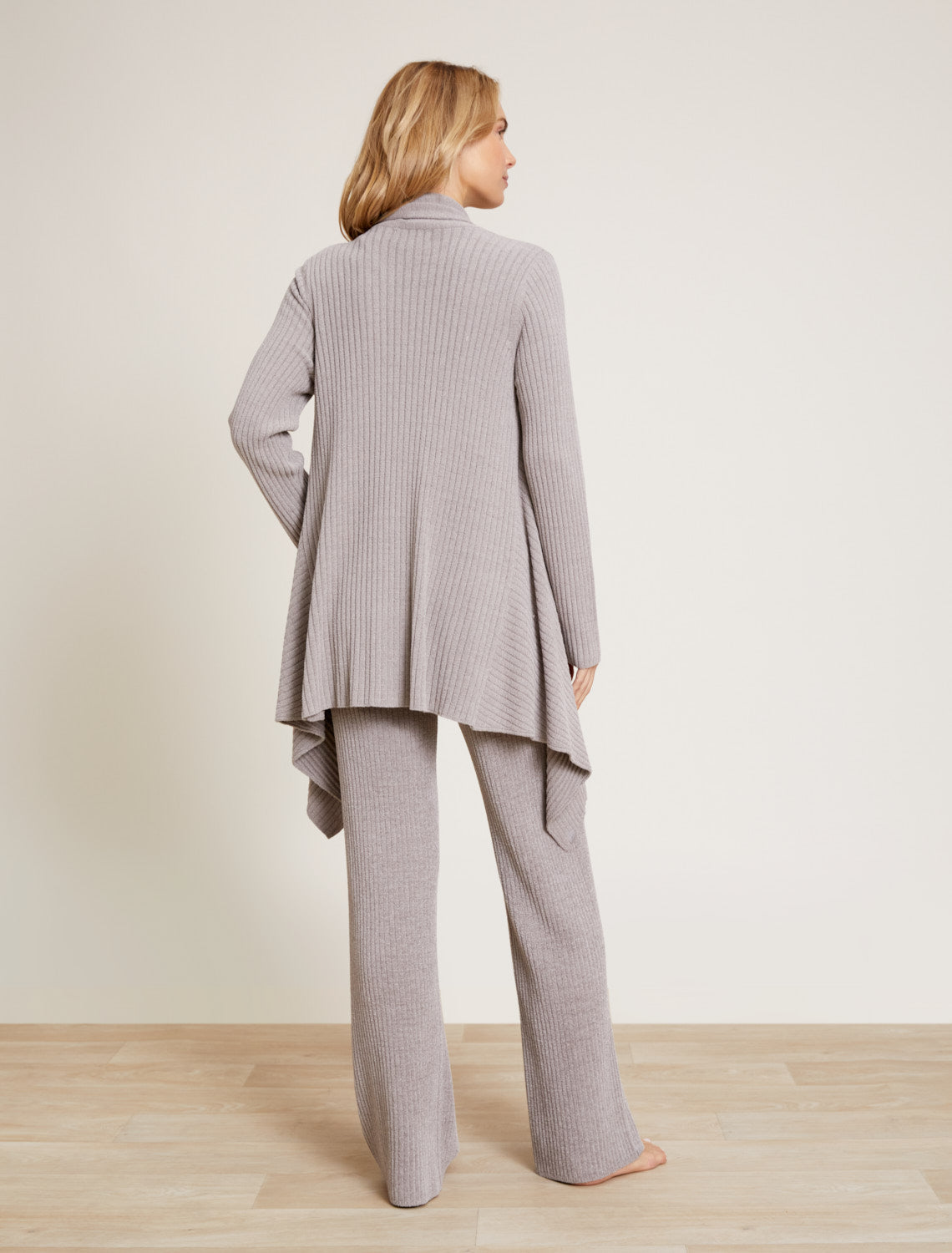 Barefoot Dreams CozyChic Ultra Lite® Draped Shawl Collar Cardi-Pewter