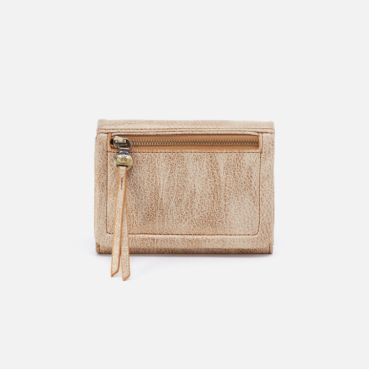 Hobo Bags "Lumen" Medium Bifold Compact Wallet-Gold Leaf