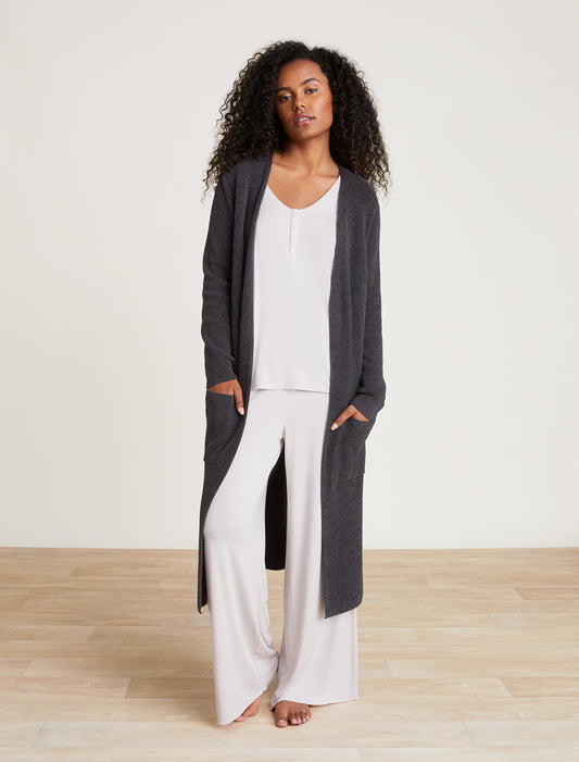 Barefoot Dreams CozyChic Ultra Lite Long Cardi-Carbon
