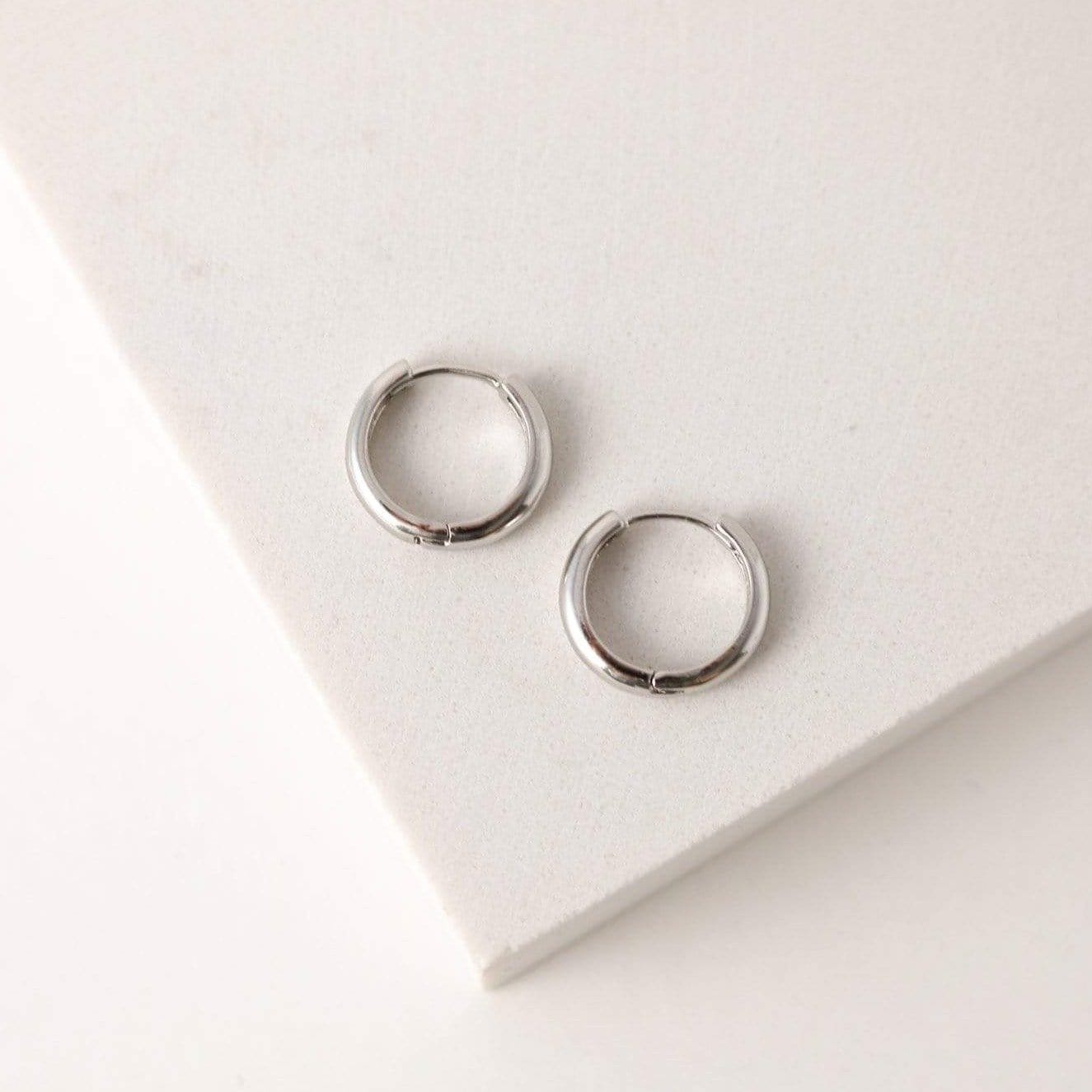Lover’s Tempo “Bea” 15 mm Hoop Earrings- Silver