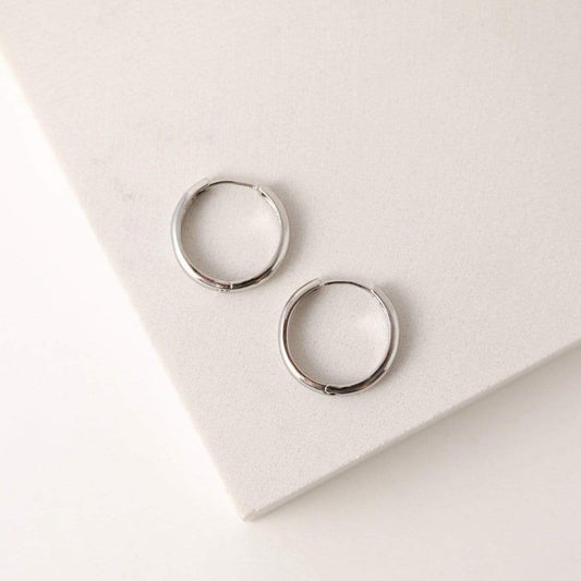 Lover’s Tempo “Bea” 20mm Hoop Earrings-Silver