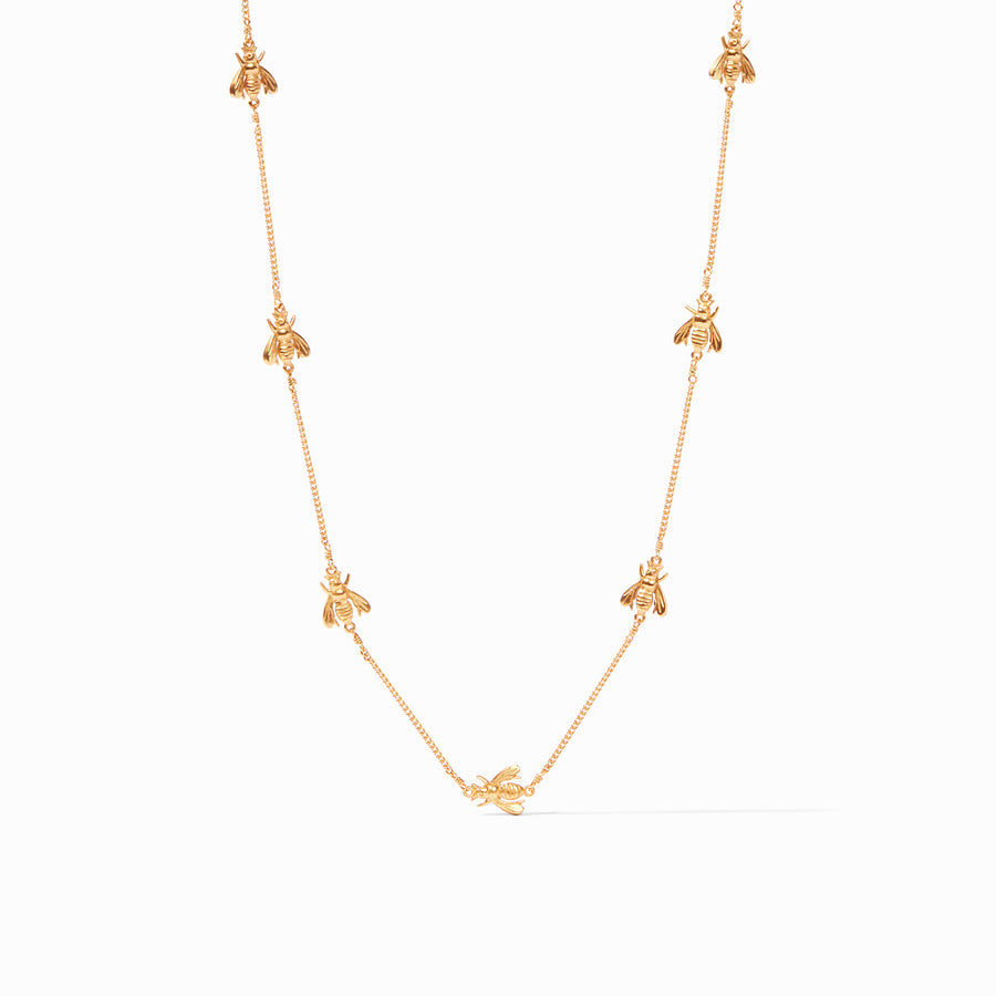 Julie Vos “Bee” Delicate Station Necklace-Gold