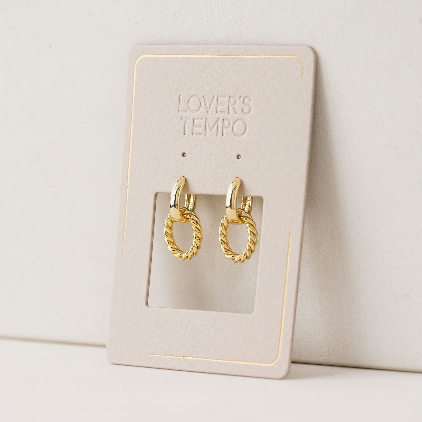 Lovers Tempo “Blanche” Click Hoop Earrings-Gold
