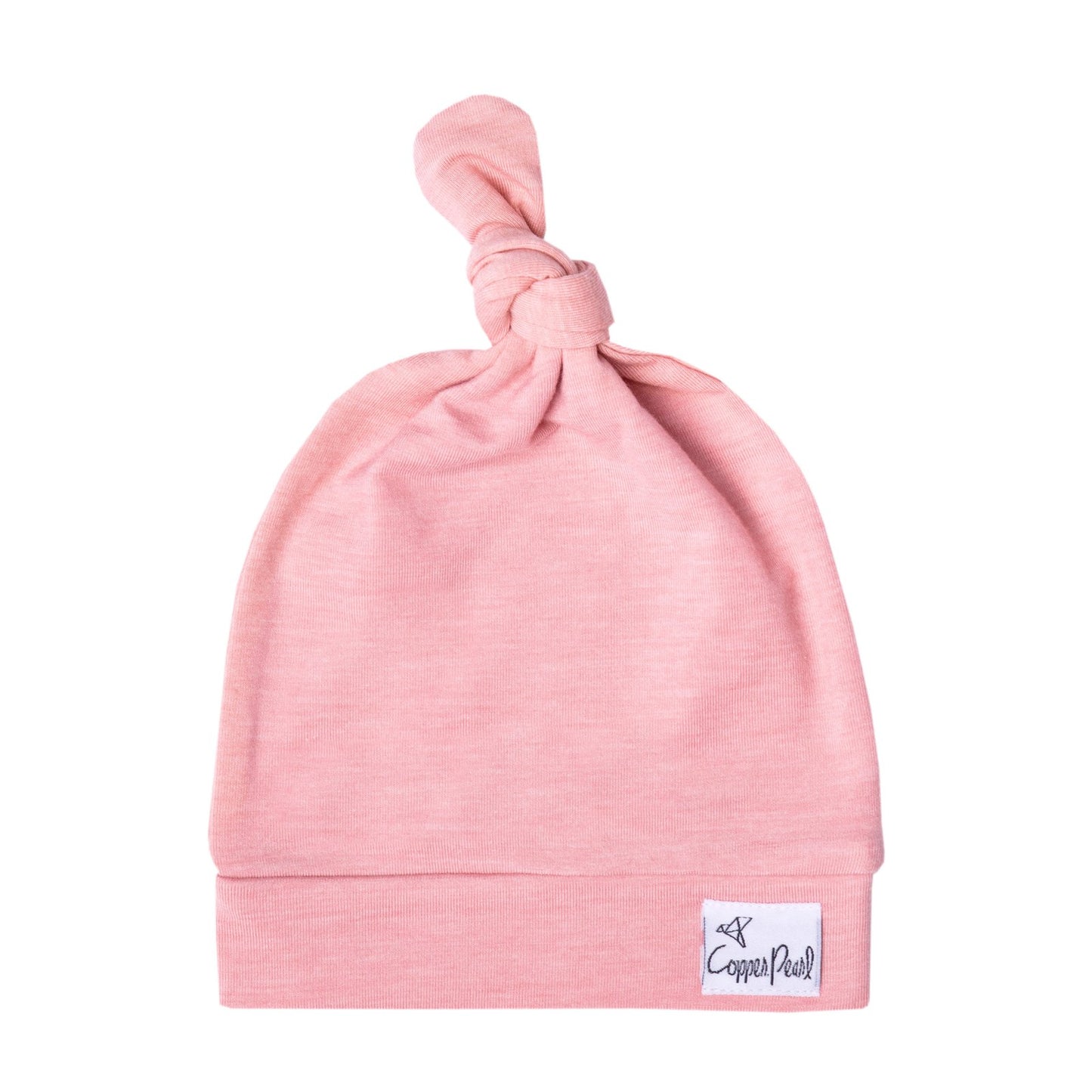 Copper Pearl Baby Beanie Top Knot Hat in 21 Colors