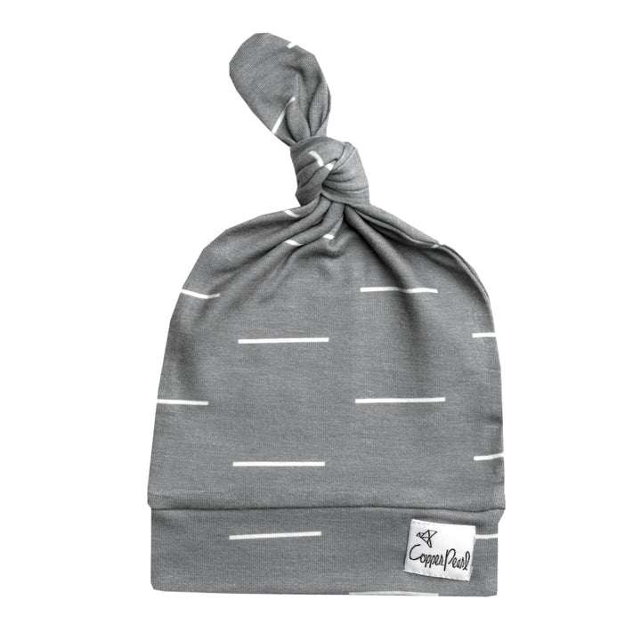 Copper Pearl Baby Beanie Top Knot Hat in 21 Colors