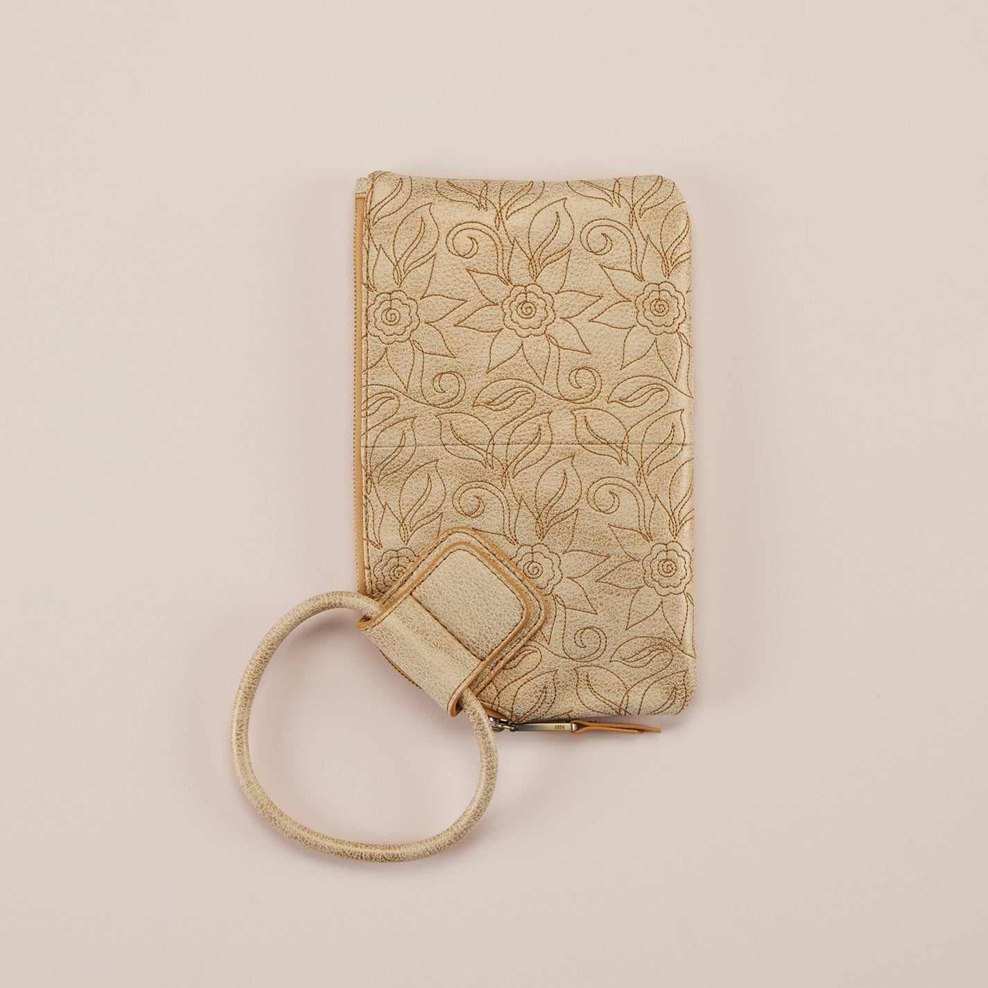 Hobo Bags "Sable" Wristlet- Gold Leaf