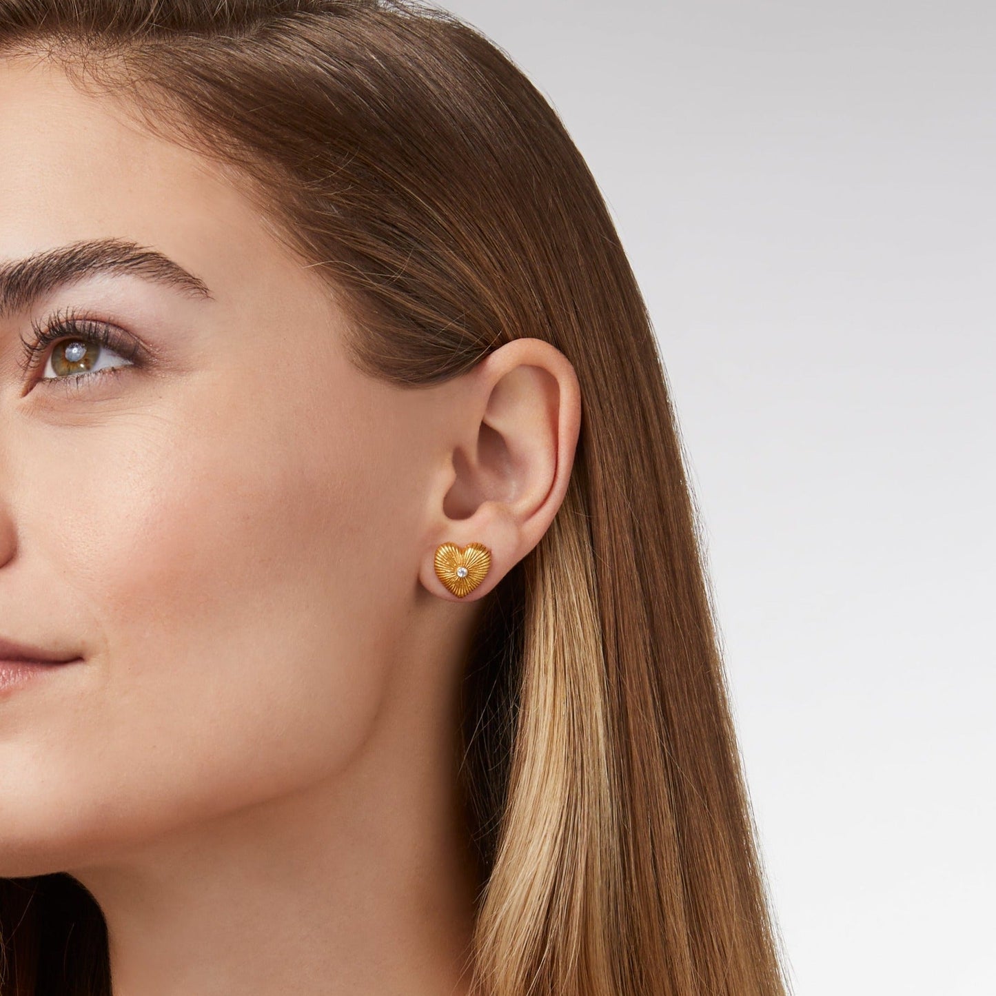Julie Vos “Esme” Heart Stud-Cubic Zirconia