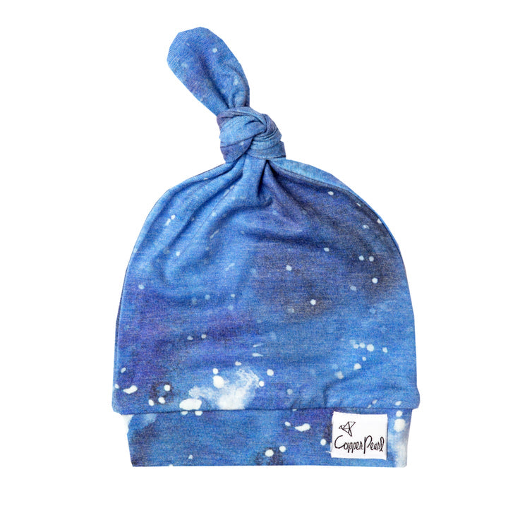 Copper Pearl Baby Beanie Top Knot Hat in 21 Colors