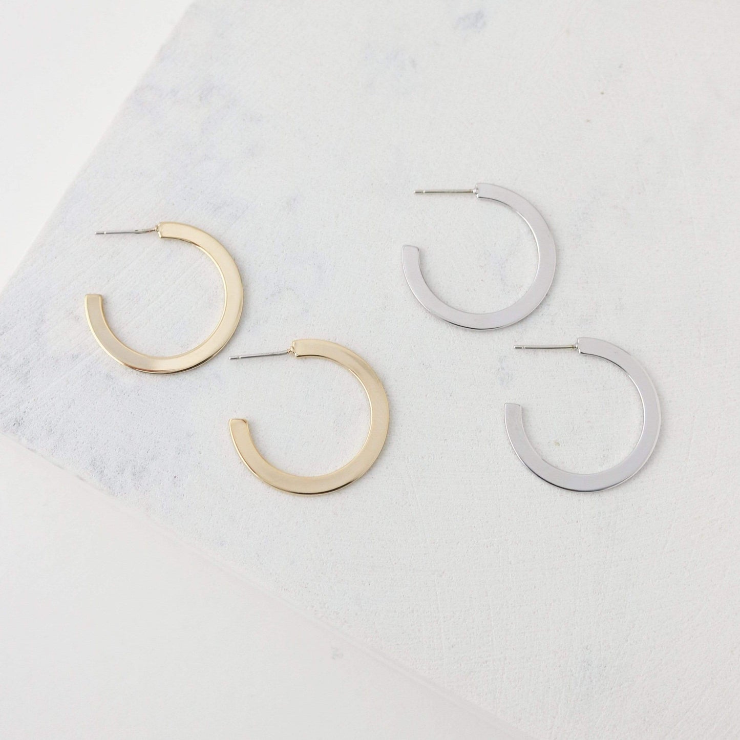 Lovers Tempo “Gloria” Large Hoop Earrings-Gold