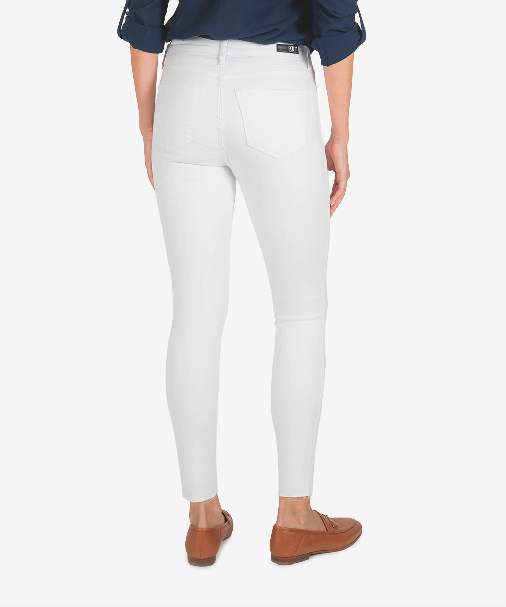 Kut from the Kloth "Connie" High Rise Ankle Skinny-Optic White