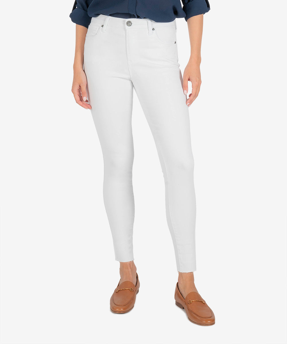 Kut from the Kloth "Connie" High Rise Ankle Skinny-Optic White