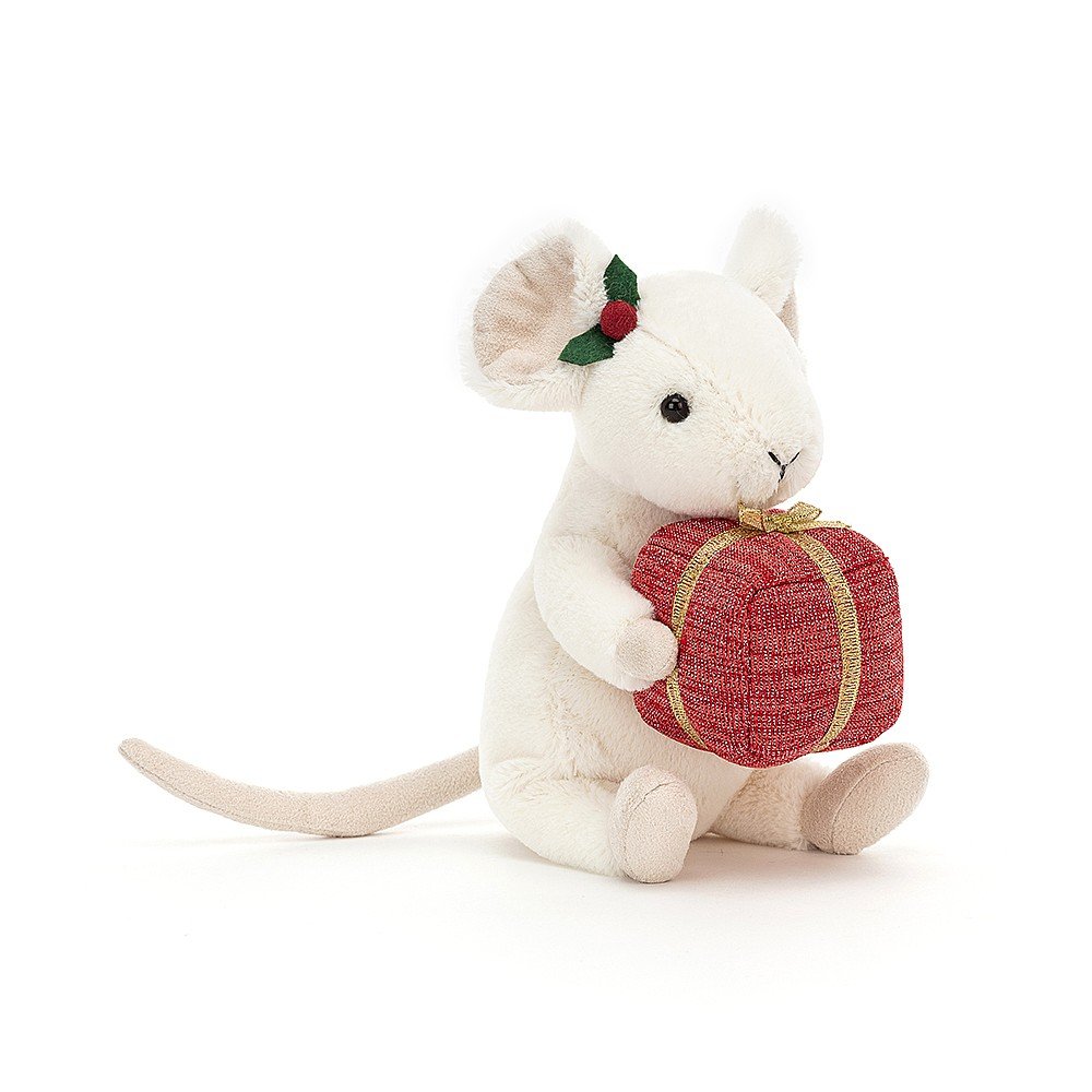 Jellycat Merry Mouse with Present