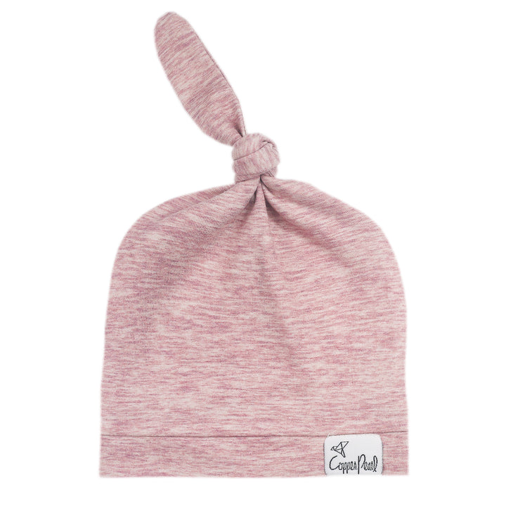 Copper Pearl Baby Beanie Top Knot Hat in 21 Colors