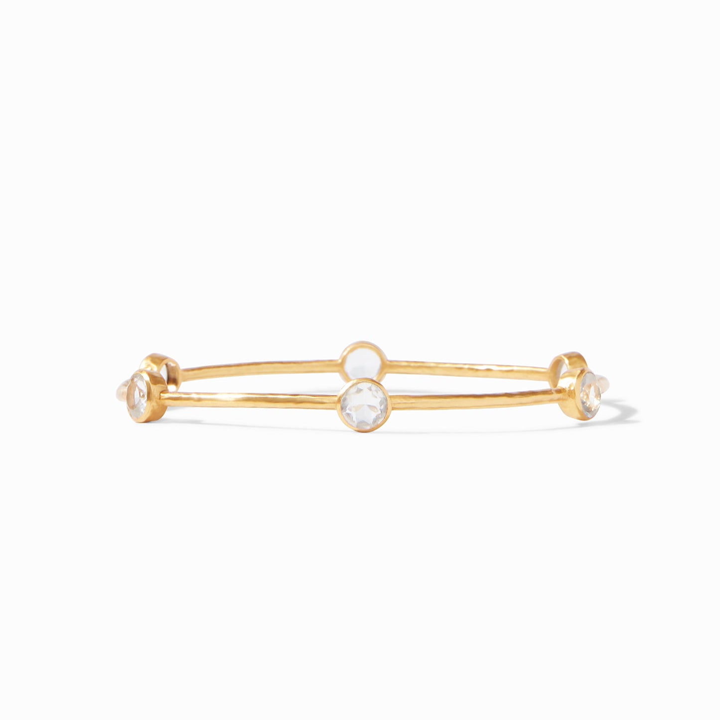Julie Vos “Milano” Bangle Gold Clear Crystal- Medium