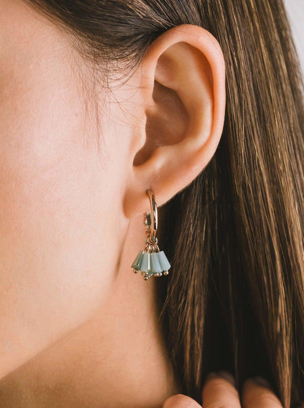 Lover's Tempo "Paloma" Hoop Earrings-Creme