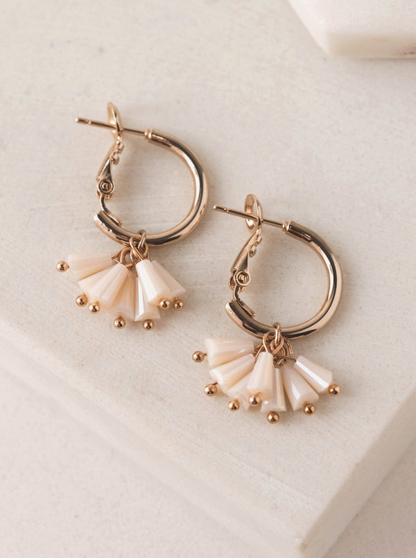 Lover's Tempo "Paloma" Hoop Earrings-Creme