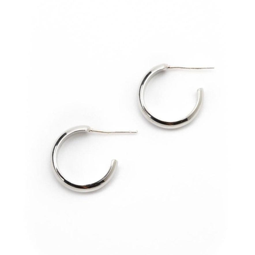 Lovers Tempo “Silvia” Hoop Earrings-Silver