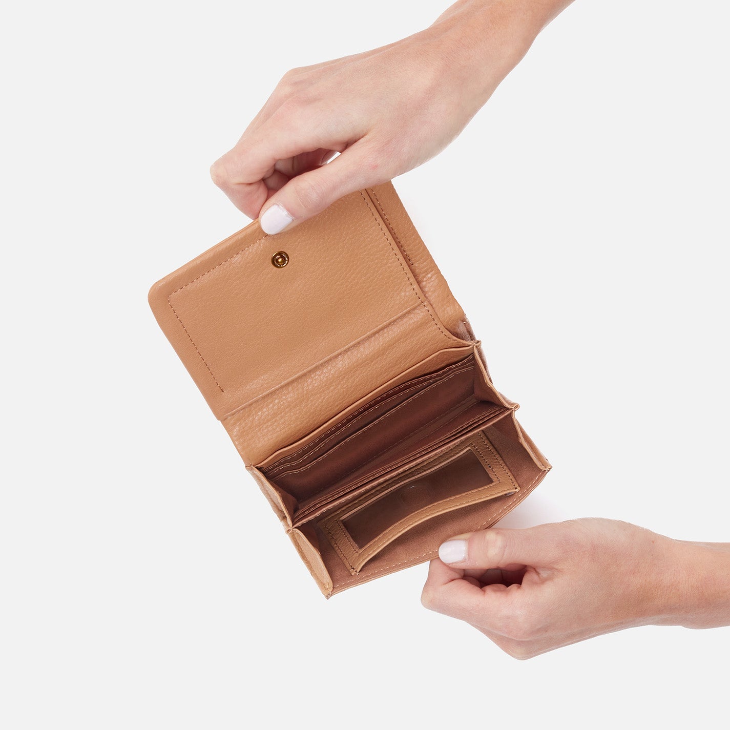 Hobo Bags "Lumen" Medium Bifold Compact Wallet-Sandstorm