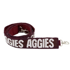 Collegiate Beaded Crossbody Strap-Aggies