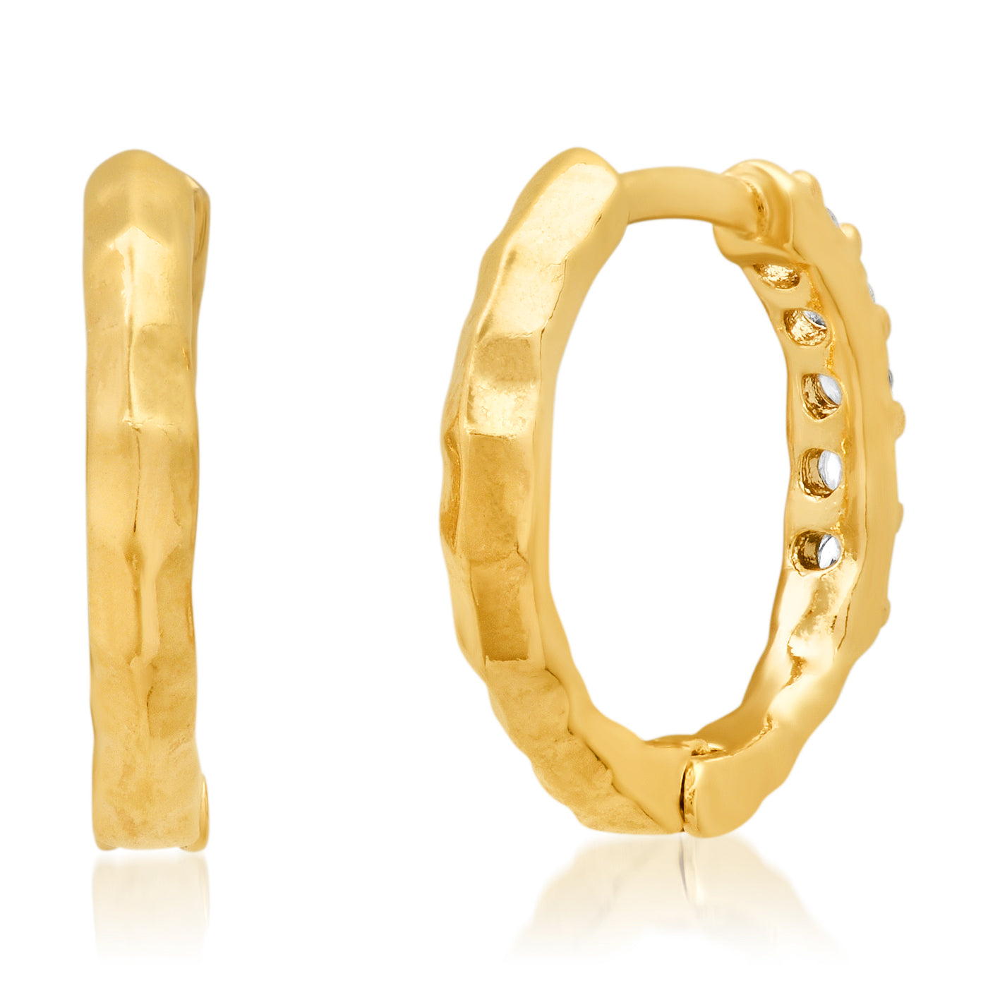 Tai Jewels CZ Pave Reversible Huggies $55